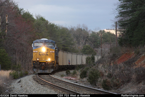 CSX 703 West at Keswick